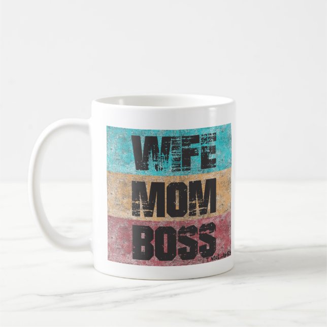 Caneca De Café Esposa Mãe Chefe (Esquerda)