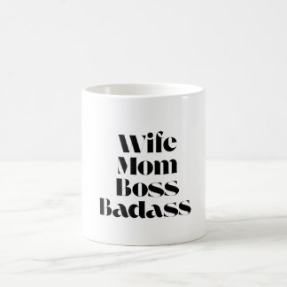 Caneca De Café Esposa Mãe Chefe Badass