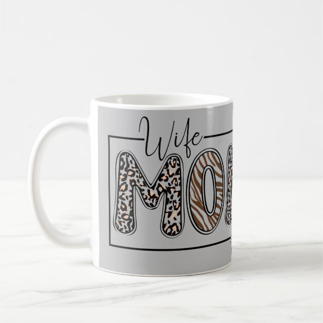 Caneca De Café Esposa Mãe Chefe Personalizada (Esquerda)