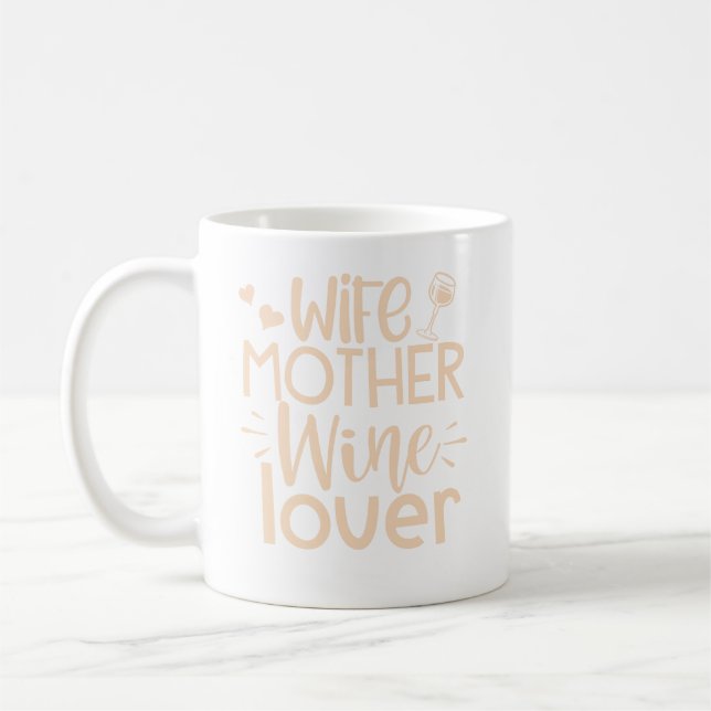 Caneca De Café Esposa, Mãe, Cota do Vinho (Esquerda)