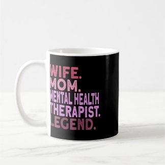 Caneca De Café Esposa Mãe Terapeuta de Saúde Mental 