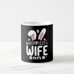 Caneca De Café Esposa Mais Feliz de Todos os Tempos Ovos de Coelh