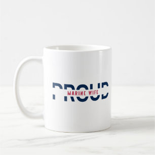 Caneca De Café Esposa marinha orgulhosa, vermelha e azul, camiset