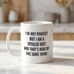 Caneca De Café Esposa Mimada Divertida