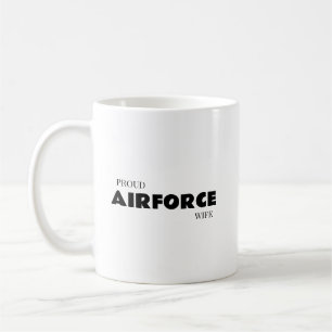 Caneca De Café Esposa orgulhosa da força aérea