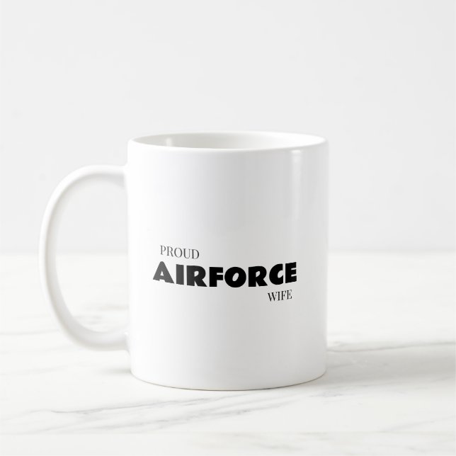 Caneca De Café Esposa orgulhosa da força aérea (Esquerda)