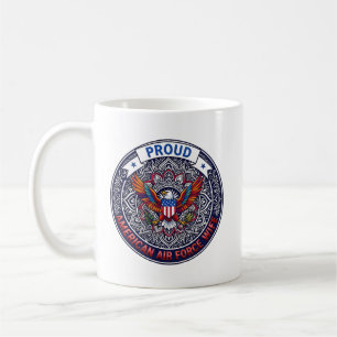 Caneca De Café Esposa Orgulhosa da Força Aérea Americana