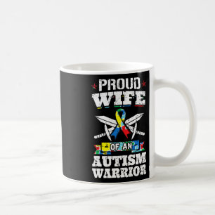 Caneca De Café Esposa Orgulhosa De Um Guerreiro Autismo Sensibili