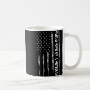 Caneca De Café Esposa Orgulhosa De Um Veterano - Bandeira America