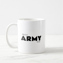 Caneca De Café Esposa orgulhosa do exército