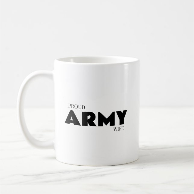 Caneca De Café Esposa orgulhosa do exército (Esquerda)