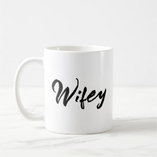 Caneca De Café Esposa vintage Black Script Mulheres