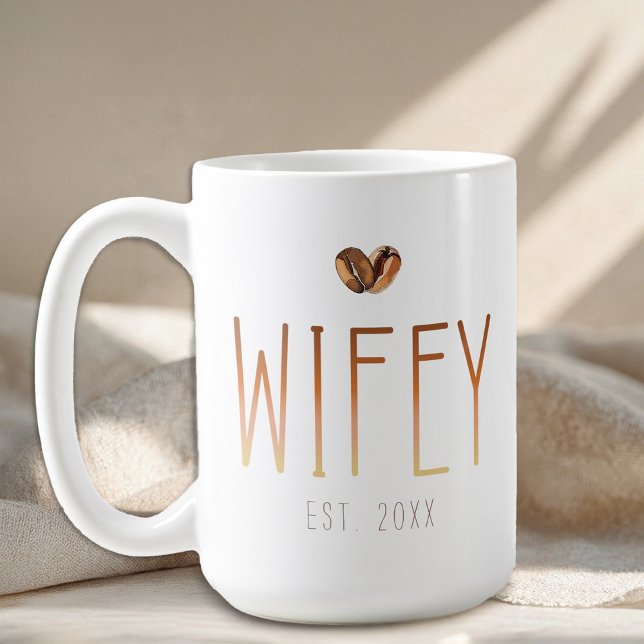 Caneca de Café Esposinha O Amor Está Cozinhando Pr (Wifey Mug)