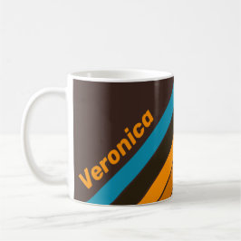 Caneca De Café Espresso Drift Stripes with Name