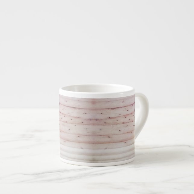 Caneca de Café Espresso em Madeira Texturizada (Frente Esquerda)