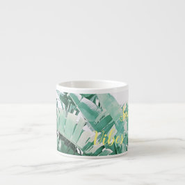 Caneca de Café Espresso Folhas de Palmeira Vibraçõ