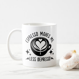 Caneca De Café Espresso Me Torna Menos Depresso Viciado Em Café L