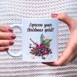 Caneca De Café Espresso Seu Espírito De Natal