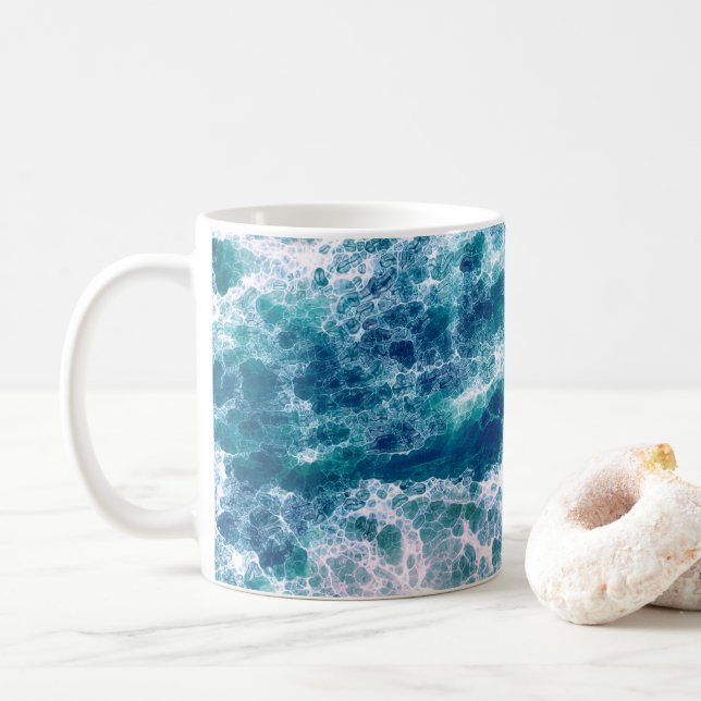 Caneca De Café Espuma marinha (Com Donut)
