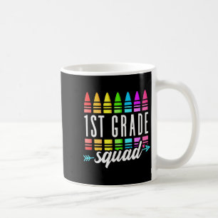 Caneca De Café esquadrão da 1ª série de volta às aulas professor