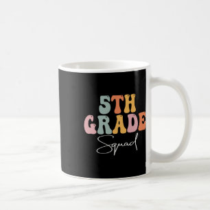 Caneca De Café Esquadrão da 5ª Série Retro Groovy Mulheres Feliz