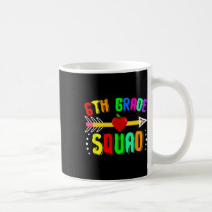 Caneca De Café Esquadrão da 6ª Série De Volta à Escola Professor
