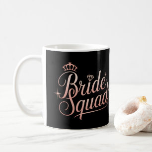 Caneca De Café Esquadrão da Noiva Damas de Honra Solteira