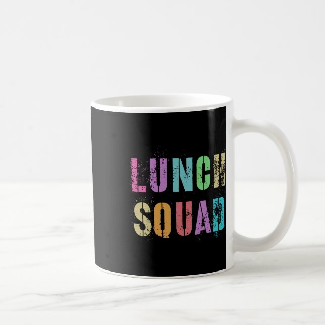 Caneca De Café Esquadrão De Almoço De Volta Ao Serviço De Comida  (Direita)