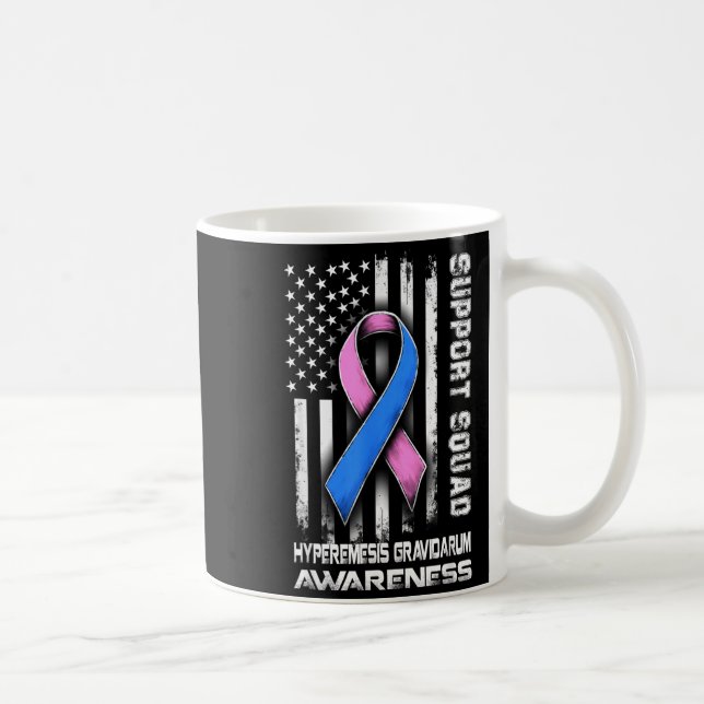 Caneca De Café Esquadrão de Apoio à Conscientização da Hiperemese (Direita)