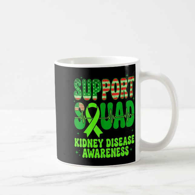 Caneca De Café Esquadrão de Apoio à Doença Renal Faixa Verde (Direita)