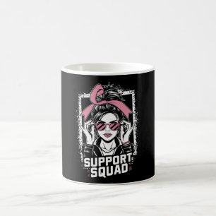 Caneca De Café Esquadrão de Apoio Cabelo Desgrenhado Rosa Guerrei