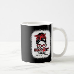 Caneca De Café Esquadrão de Apoio Mecha Desarrumado Fita Burgundy