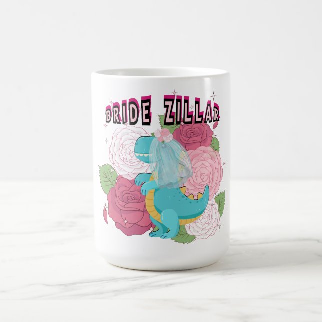 Caneca De Café Esquadrão de casamento da noiva do dinossauro Miki (Centro)