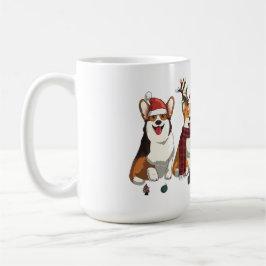 Caneca De Café Esquadrão de Corgi de Natal Filhotes de Férias Fes