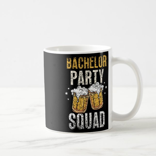 Caneca De Café Esquadrão de Despedida de Solteiro Equipe do Noivo (Direita)