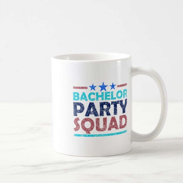 Caneca De Café Esquadrão de Despedida de Solteiro Equipe Noiva No (Direita)