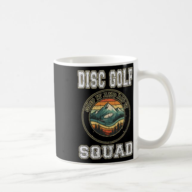 Caneca De Café Esquadrão de Disco de Golfe Segure e Rasgue Piada  (Direita)