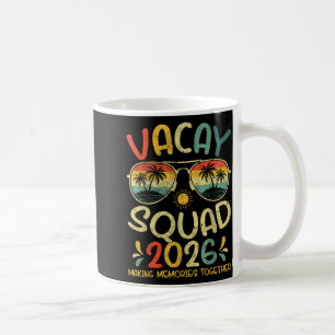Caneca De Café Esquadrão de Férias 2026 Férias de Verão Tropicais