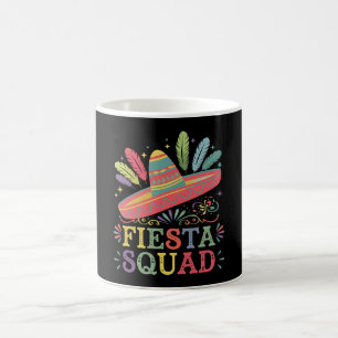 Caneca De Café Esquadrão de Festa Cinco de Mayo Família Combinand