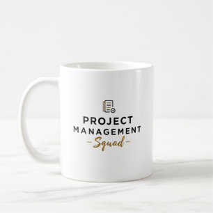 Caneca De Café Esquadrão de Gerenciamento de Projetos – Ícone de 