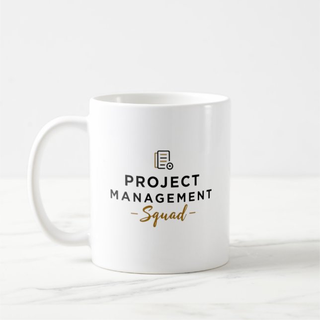 Caneca De Café Esquadrão de Gerenciamento de Projetos – Ícone de  (Esquerda)