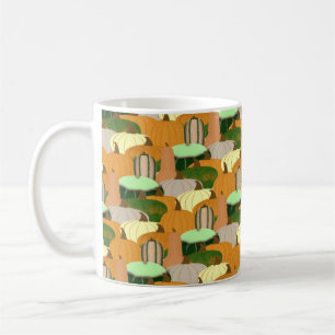 Caneca De Café Esquadrão de outono de padrão de colheita