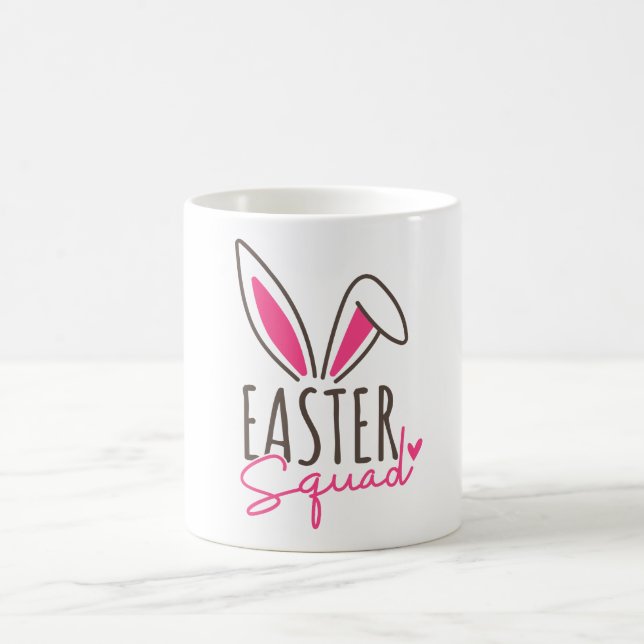 Caneca De Café Esquadrão de Páscoa da Família Combinando (Centro)