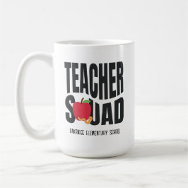 Caneca De Café Esquadrão de Professores de Maçã Vermelha-Cura