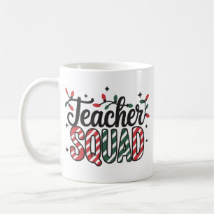 Caneca De Café Esquadrão de Professores de Natal Divertido Merry 