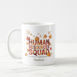Caneca De Café Esquadrão de RH Personalizado – Tipografia de Outo