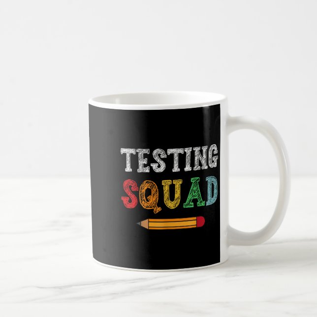 Caneca De Café Esquadrão de Teste Dia de Teste de Fantasia Profes (Direita)