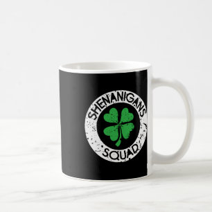 Caneca De Café Esquadrão de Travessuras Dia de São Patrício Engra