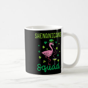 Caneca De Café Esquadrão de Travessuras Flamingo Irlandês Dia de