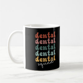 Caneca De Café Esquadrão dentário retrô | Equipe dentária | Funci